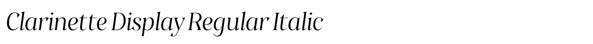 Clarinette Display Regular Italic image